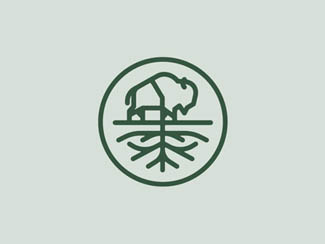 标志设计元素应用实例:野牛 标志设计元素应用实例:野牛