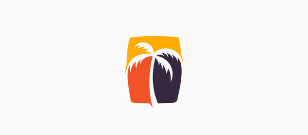 标志设计元素应用实例:椰树 标志设计元素应用实例:椰树