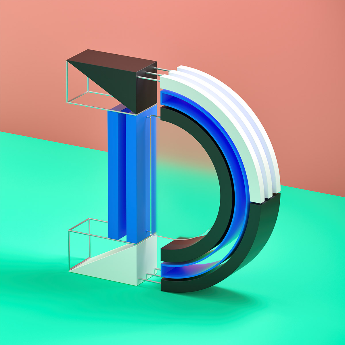 Serafim Mendes创意3D字母设计