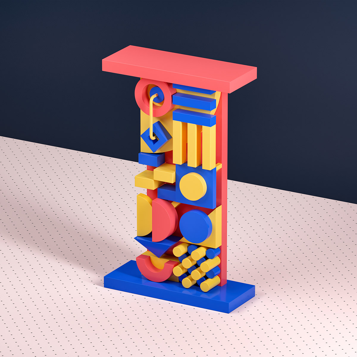 Serafim Mendes创意3D字母设计