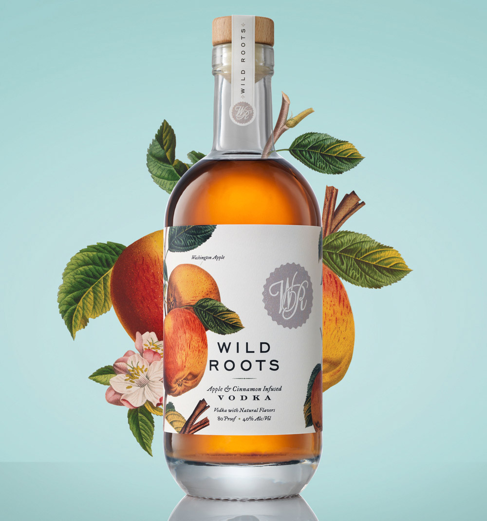 Wild Roots Vodka伏特加酒包装设计 Wild Roots Vodka伏特加酒包装设计