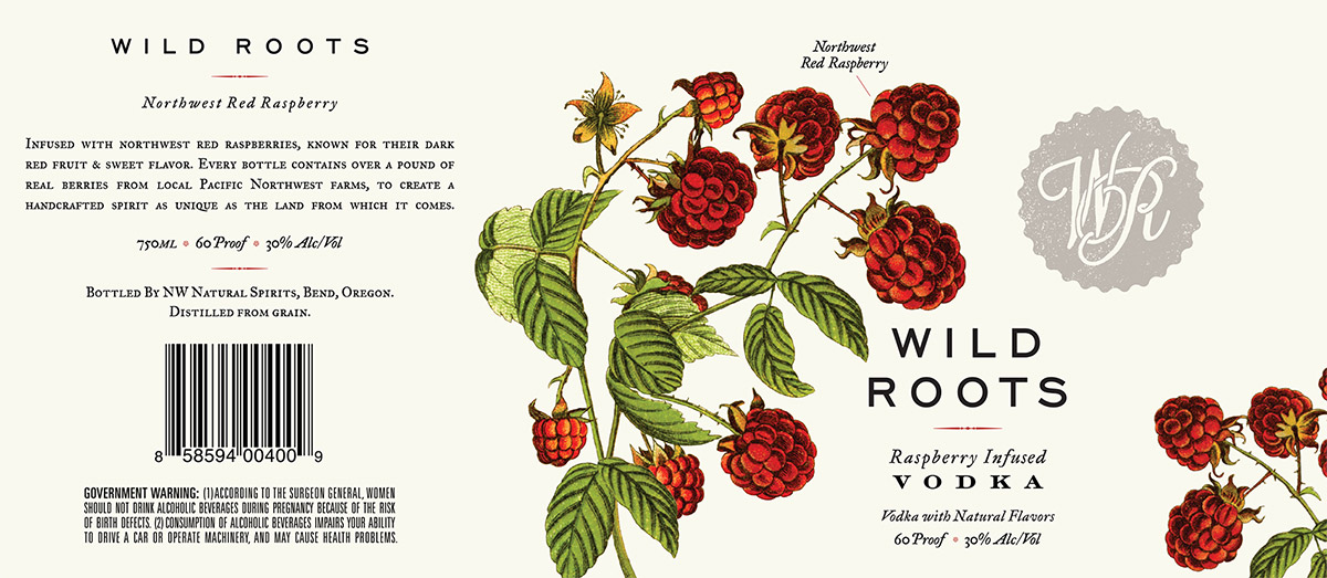 Wild Roots Vodka伏特加酒包装设计 Wild Roots Vodka伏特加酒包装设计
