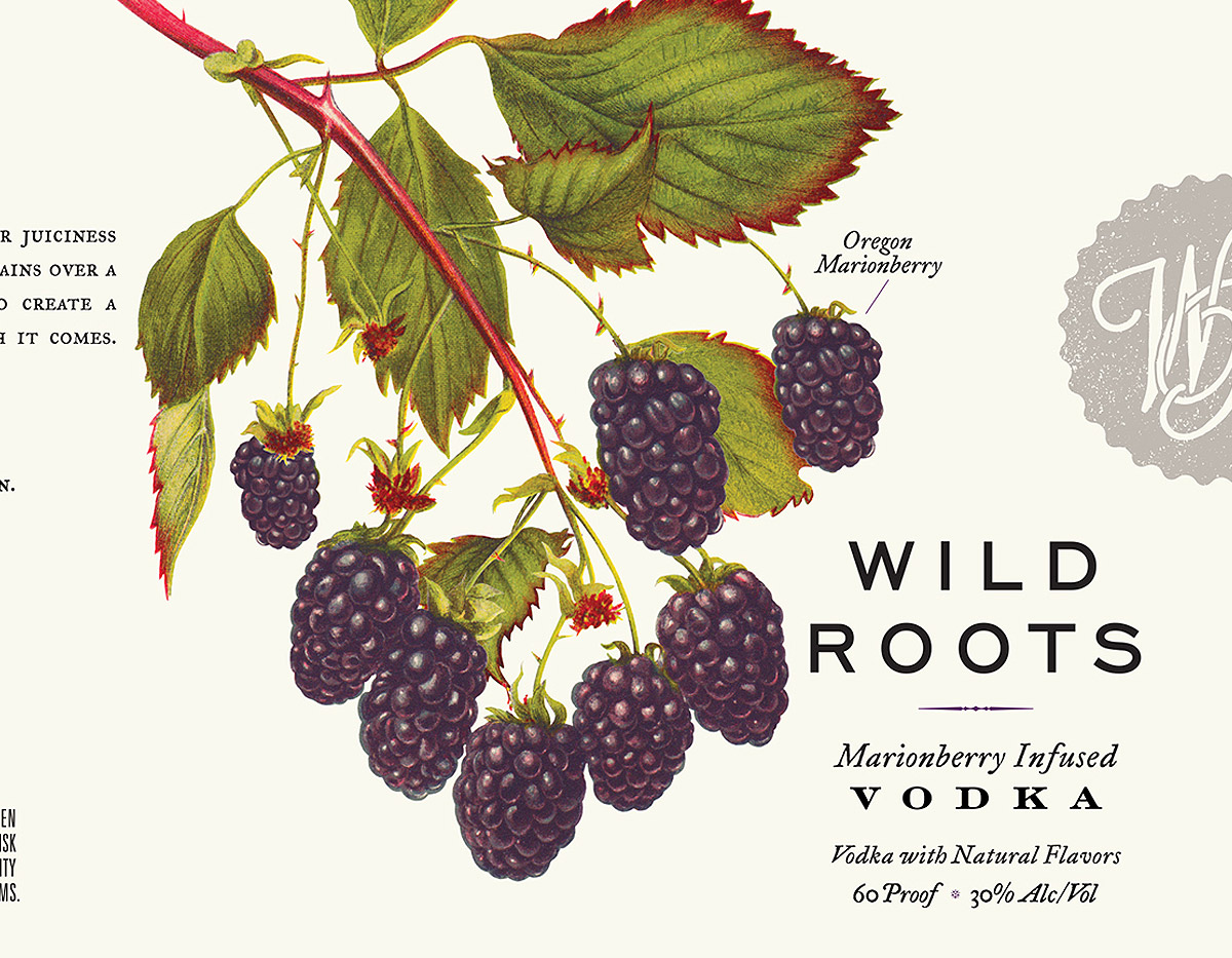 Wild Roots Vodka伏特加酒包装设计 Wild Roots Vodka伏特加酒包装设计