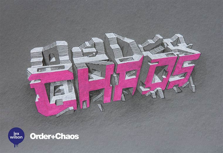 Lex Wilson创意3D字体设计