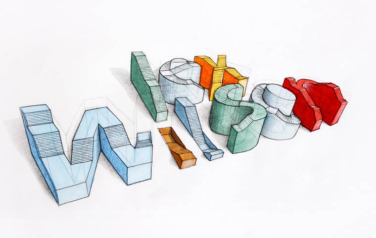 Lex Wilson创意3D字体设计