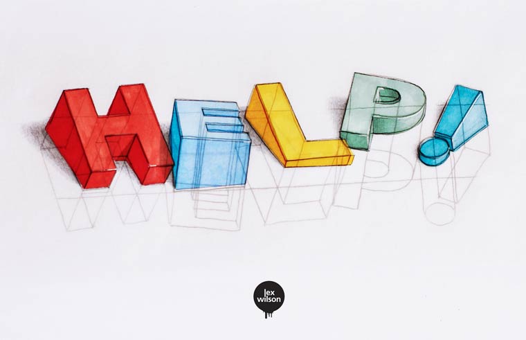 Lex Wilson创意3D字体设计