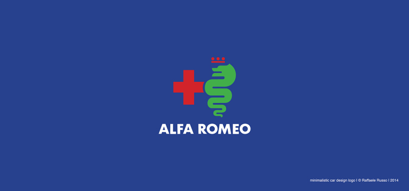 意大利设计师Raffaele Russo:知名汽车logo的极简化设计