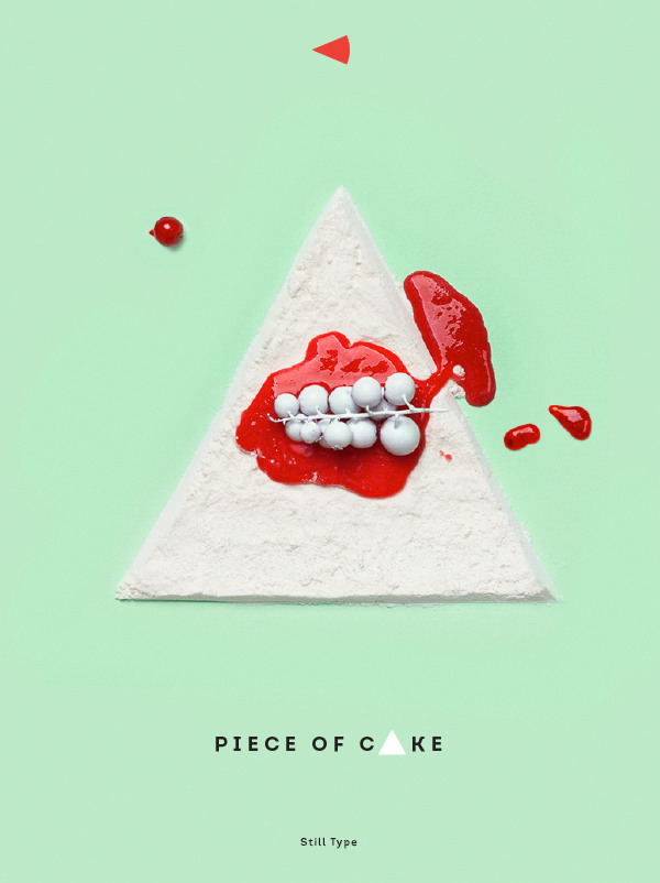 Piece of Cake创意字体海报设计