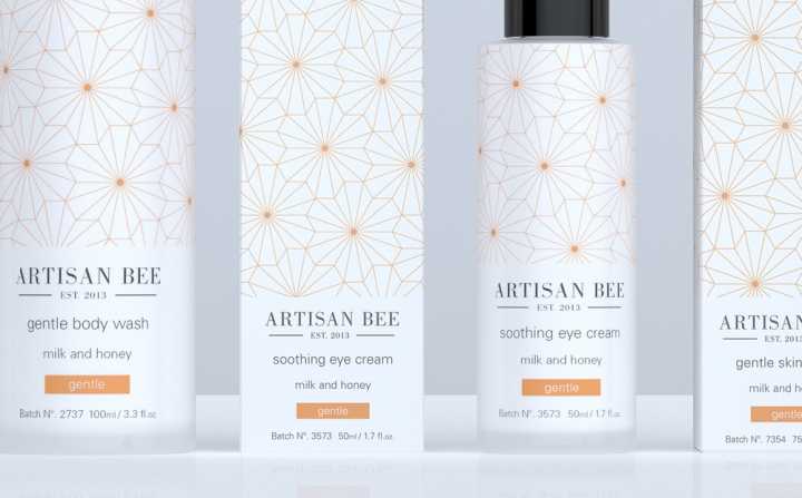Artisan Bee优雅的化妆品包装设计