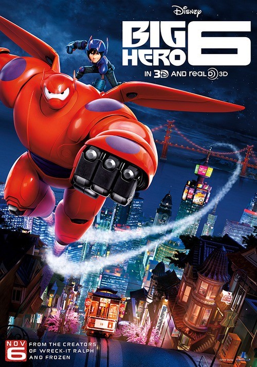 超能陆战队(Big Hero 6)电影海报欣赏 美国动画片超能陆战队(Big Hero 6)电影海报欣赏