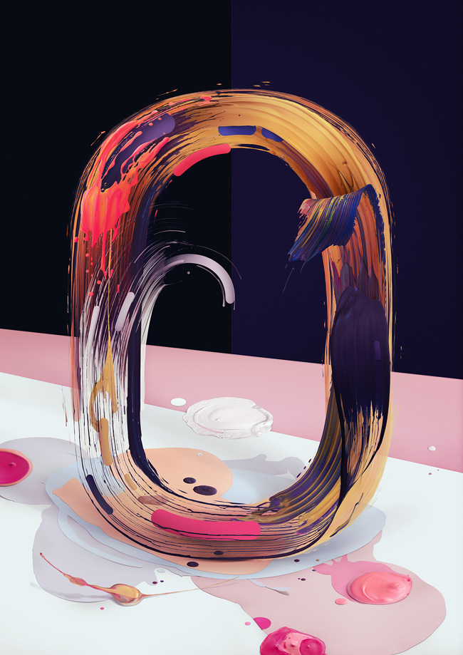 Pawel Nolbert创意3D艺术字体设计 Pawel Nolbert创意3D艺术字体设计