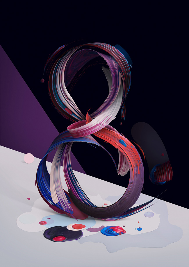 Pawel Nolbert创意3D艺术字体设计 Pawel Nolbert创意3D艺术字体设计
