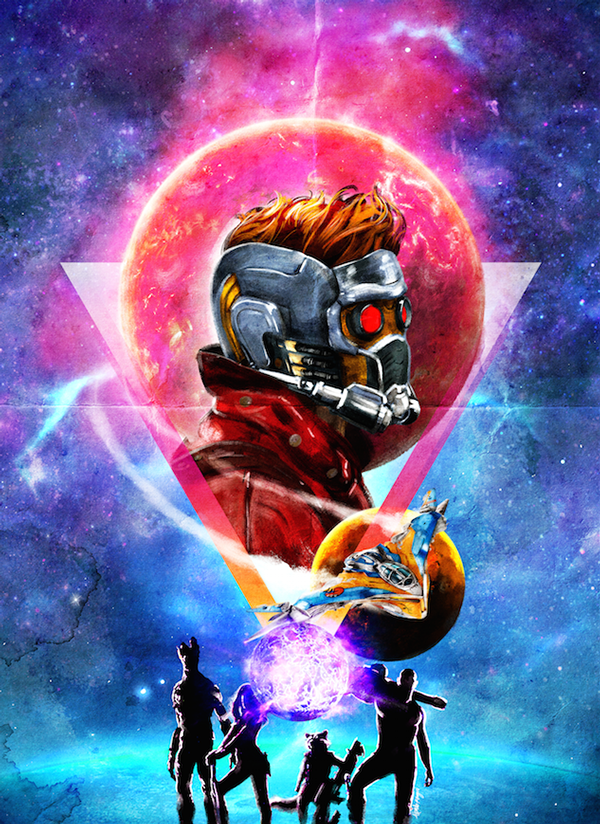 15个漂亮的银河护卫队(Guardians of the Galaxy)海报插画欣赏