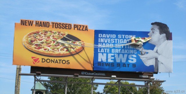 Donatos比萨户外创意广告 Donatos比萨户外创意广告