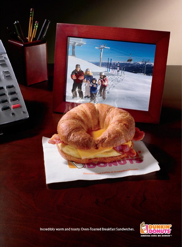 著名食品品牌Dunkin'Donuts平面广告