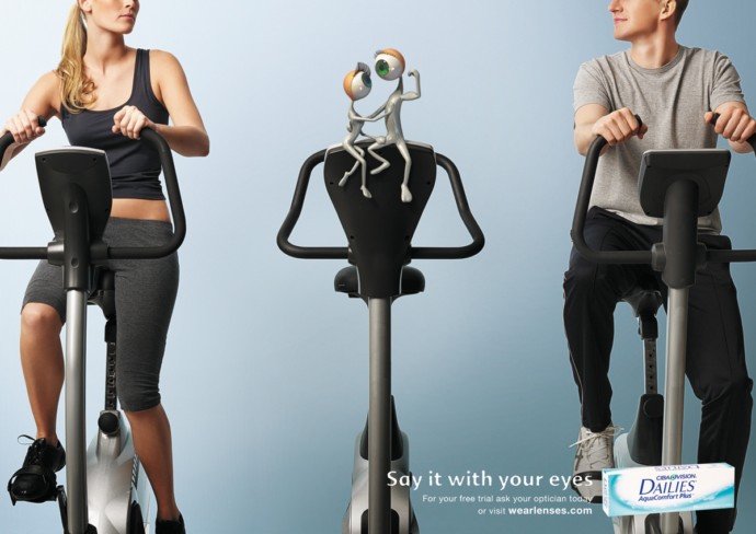 用眼睛说话:视康Dailies隐形眼镜广告