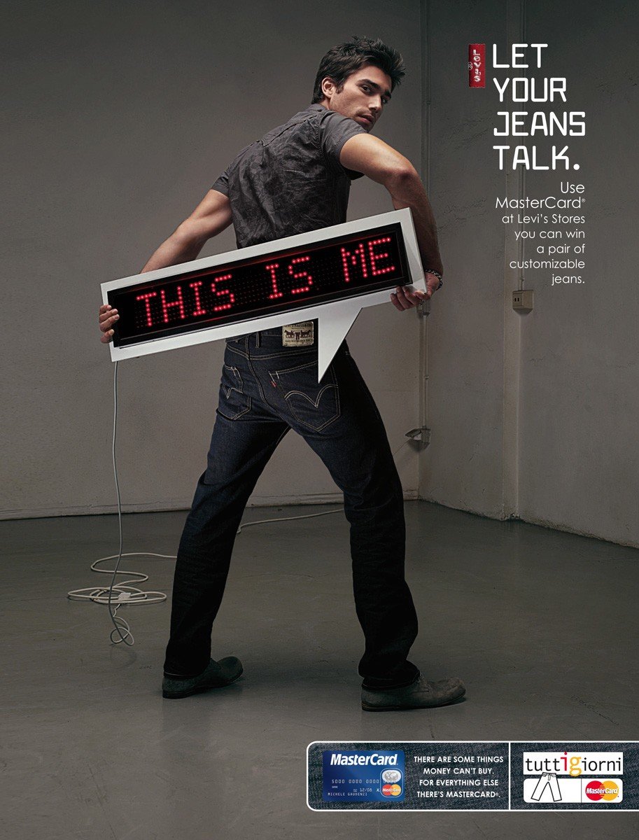 让您的牛仔裤说话广告设计