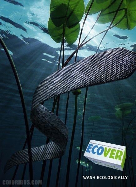 创意广告欣赏:ECOVER洗涤剂