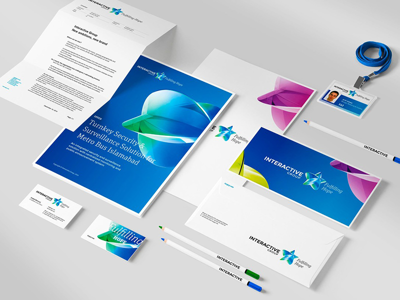 巴基斯坦IT集成商interactive group视觉识别设计 巴基斯坦IT集成商interactive group视觉识别设计
