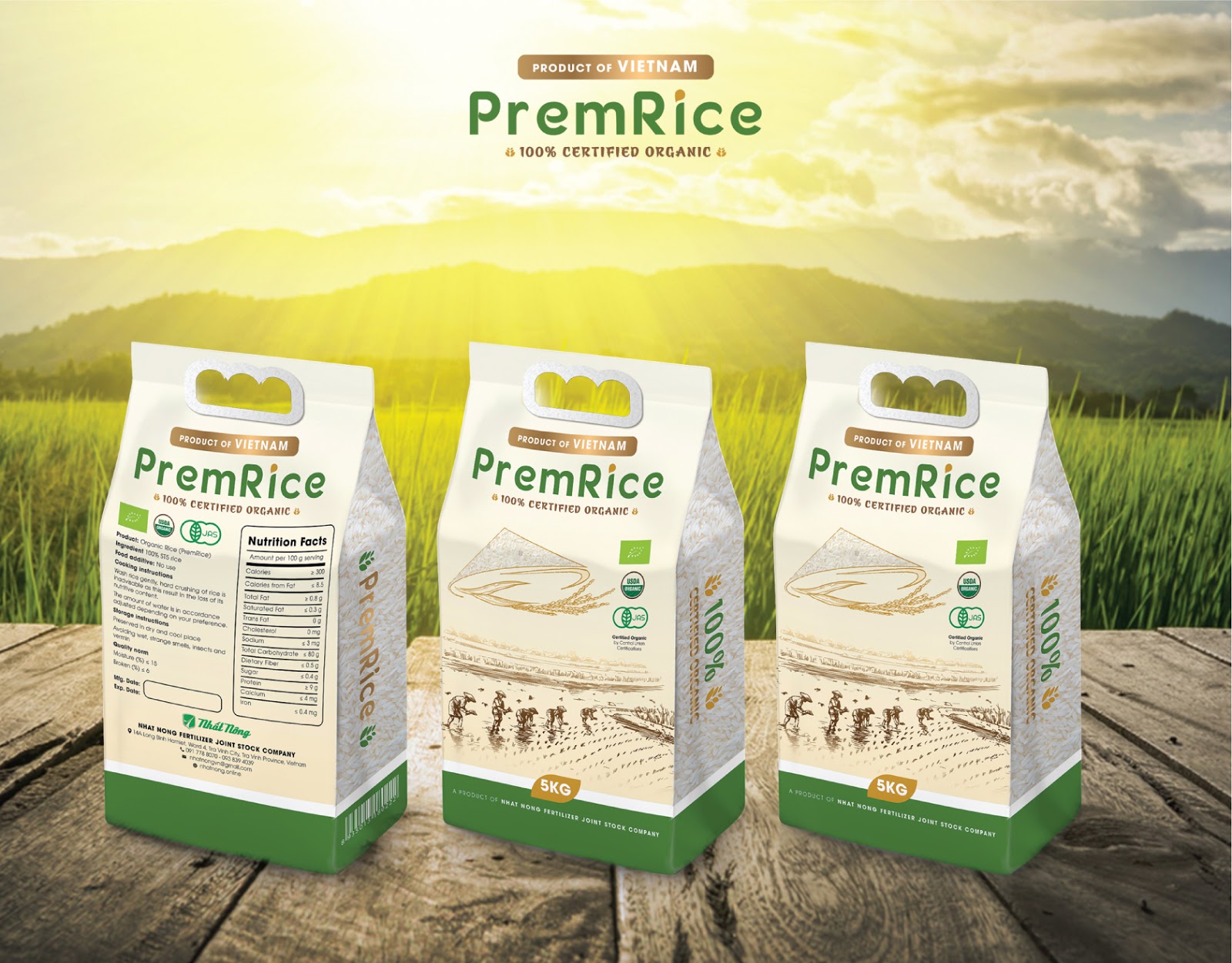 越南Premrice大米包装设计