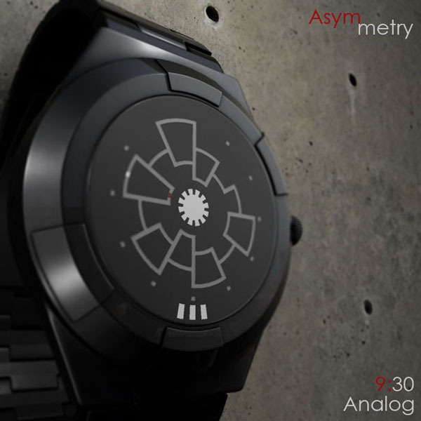 Asymmetry Analog 概念手表显示时间9:30 Asymmetry Analog 概念手表