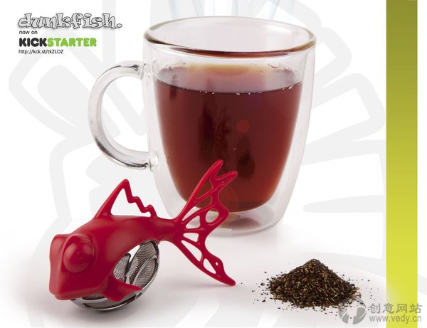 卡通鱼形状的茶叶分离器