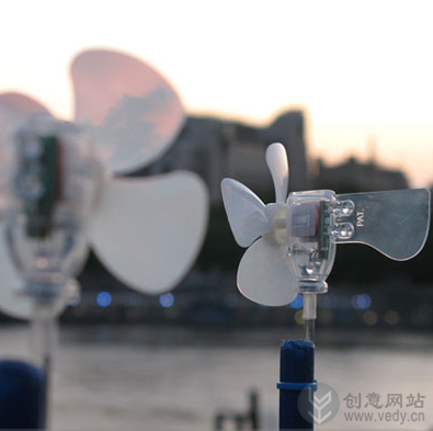 风力发电的创意LED灯