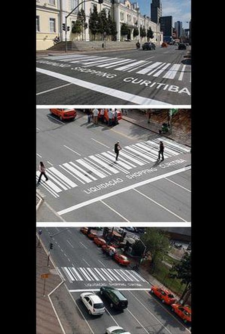 图形创意涂鸦的人行道