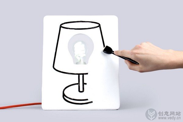 可以DIY涂鸦画板的创意灯具