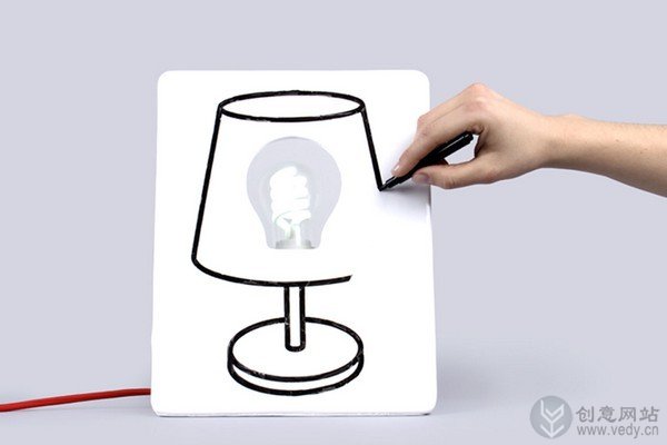 可以DIY涂鸦画板的创意灯具