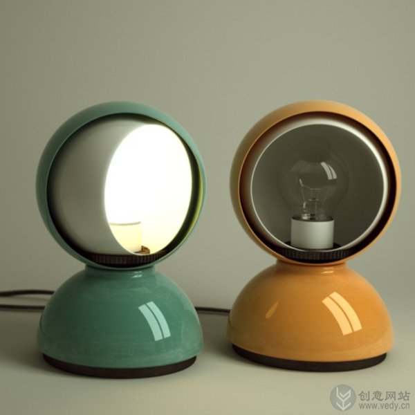 Artemide Eclisse 旋转台灯(三) 形似太空人的可旋转创意台灯