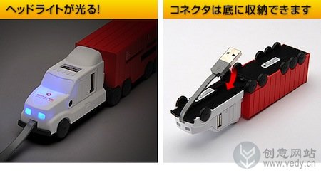 卡通卡车造型的创意集线器