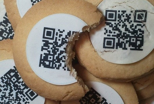二维码饼干 意味深刻的二维码饼干