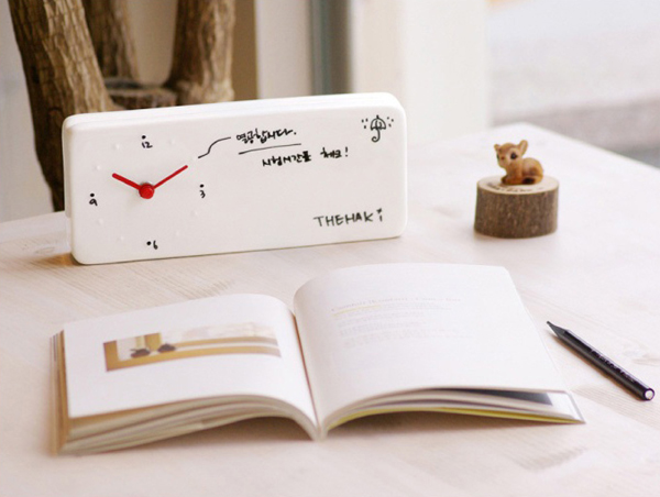Memo Clock 陶瓷记事台钟 Memo Clock 备忘录陶瓷台钟