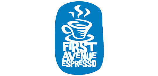 First Avenue Espresso by Schuster 50个包含咖啡的创意LOGO设计