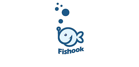 Fishook by Yuri Galitsyn 67个包含水下动物的创意LOGO设计