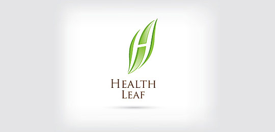 Health Leaf by NightFury 48个包含叶子的创意LOGO设计