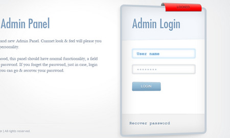 Login Form PSD 表单设计PSD文件下载