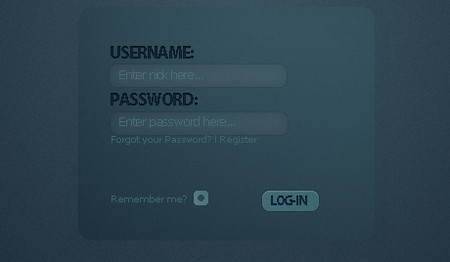 login Form+PSD 表单设计PSD文件下载