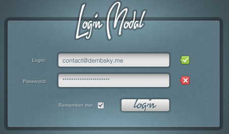 Login Modal 表单设计PSD文件下载