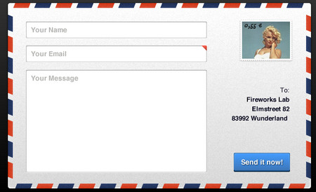 Postcard Contactform 表单设计PSD文件下载