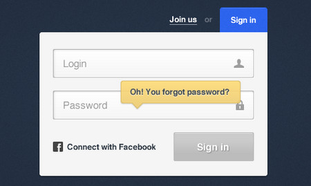 Basic Login Form 表单设计PSD文件下载