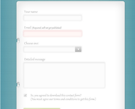 Simple Contact Form (Free PSD Template) 表单设计PSD文件下载