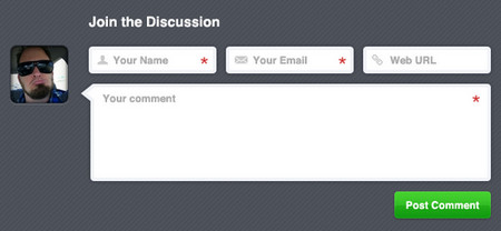 Dark Comment Form 表单设计PSD文件下载