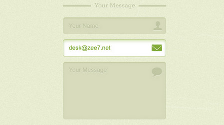 Green Contact Form 表单设计PSD文件下载
