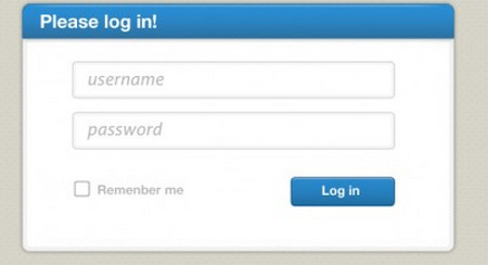 Log in Form 表单设计PSD文件下载