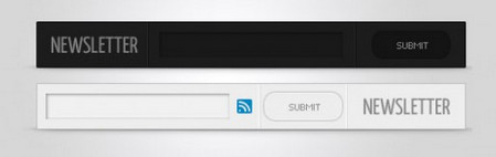 minimalist and creative newsletter sign-up form 表单设计PSD文件下载