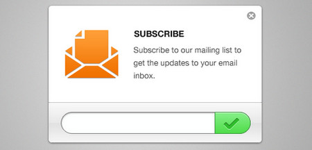 Clean Email Newsletter Subscription Form 表单设计PSD文件下载