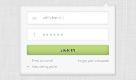 Fancy login form 表单设计PSD文件下载