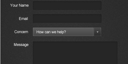 Dark Web Form 表单设计PSD文件下载